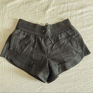 Helmut Lang leather sport shorts